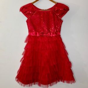 Jona Michelle girls red holiday dress